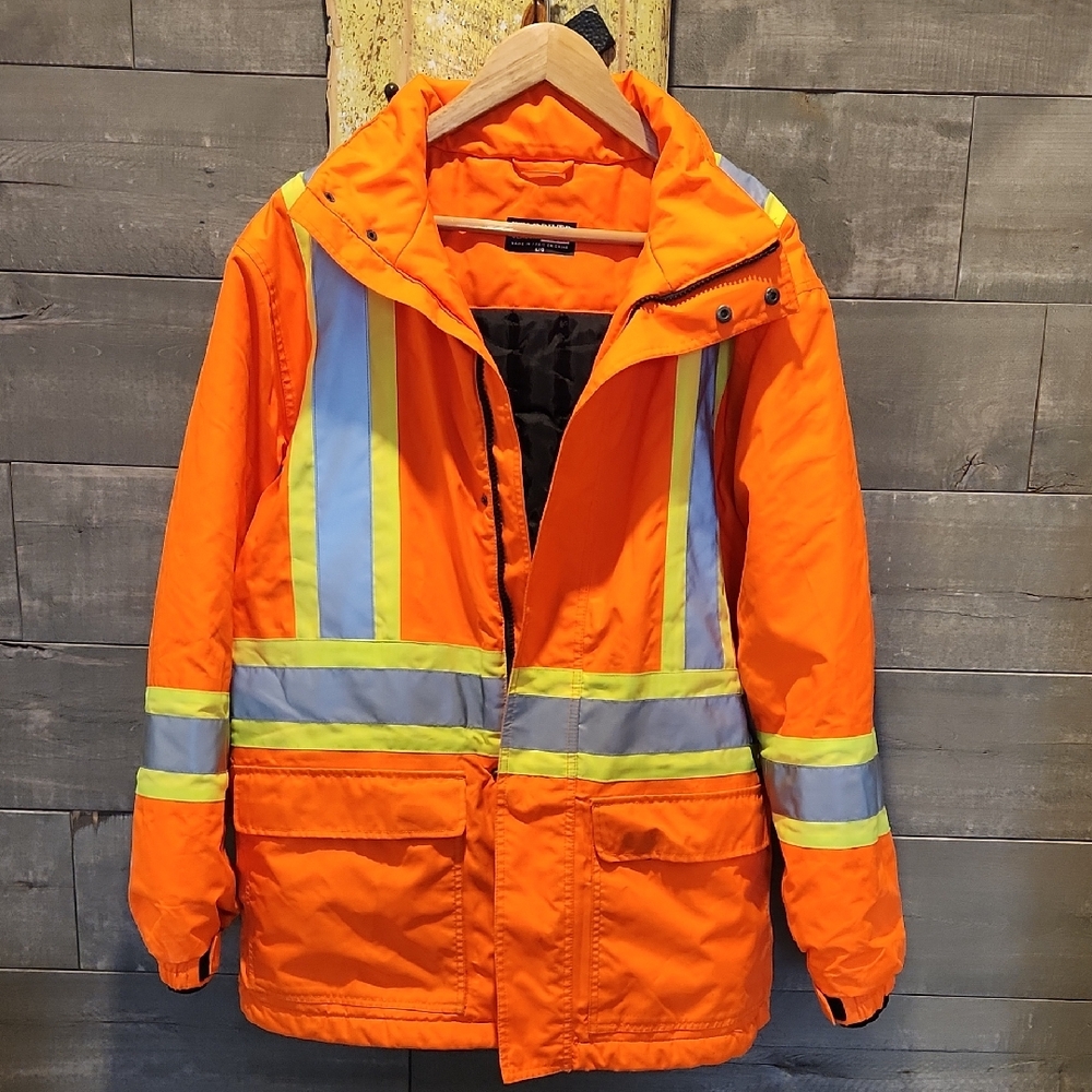 High-Visibility Orange Safety Jacket